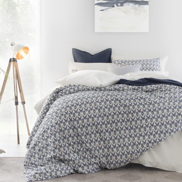 OPAL STEEL BLUE DUVET COVER SET